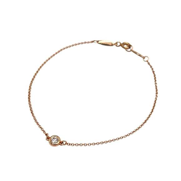 TIFFANY Gold Diamond Charm Bracelet